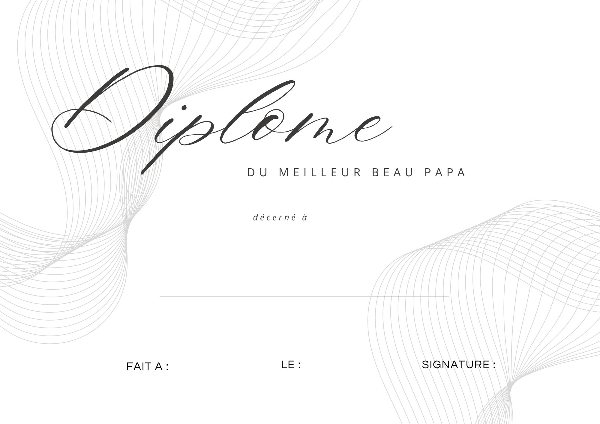 diplome a imprimer meilleur beau papa à imprimer PDF